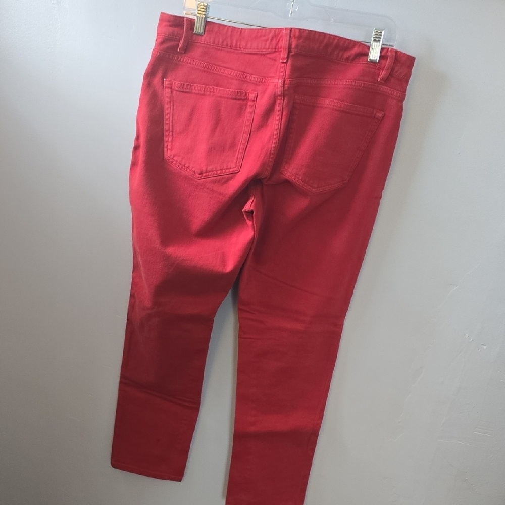Chaps Bright Red Skinny Jeans - Picture 3 of 5